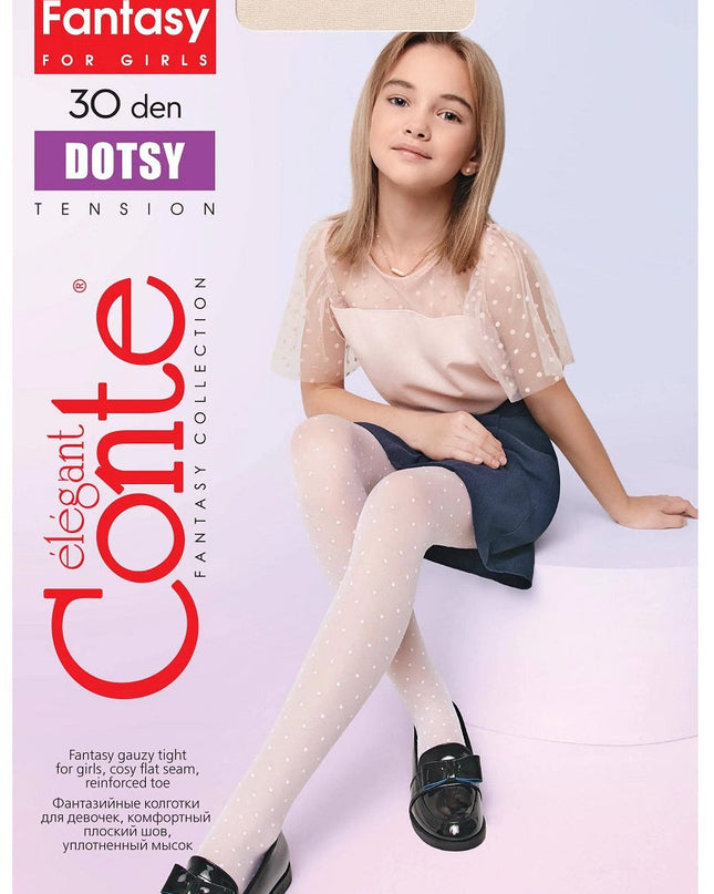 Conte Dotsy 30 Den - Fantasy Tights For Girls With a Polka Dots - 4yr. 6yr. 8yr. 10yr. 12yr. (22С-143СП) Dash-4u