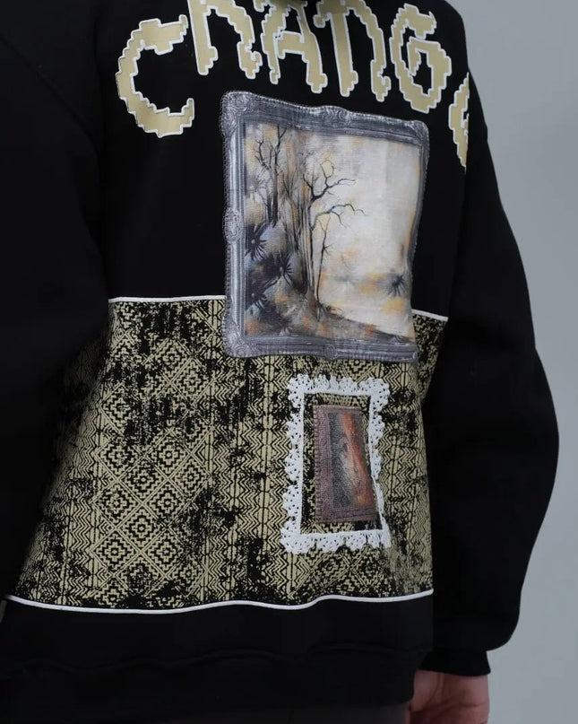 "Change" Panelled Hoodie Dash-4u