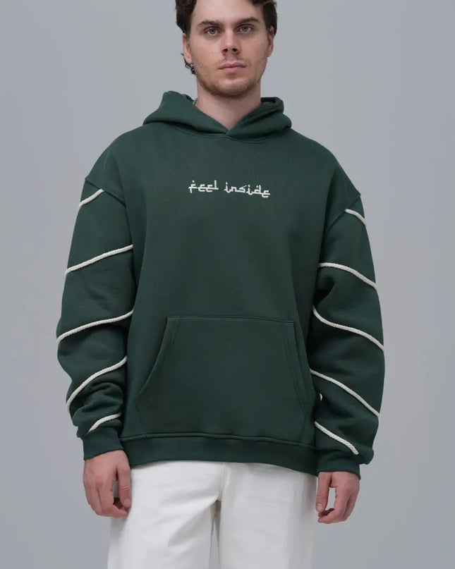 "Feel Inside" Embroidered Hoodie Dash-4u