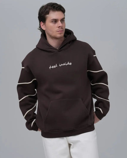 "Feel Inside" Embroidered Hoodie Dash-4u