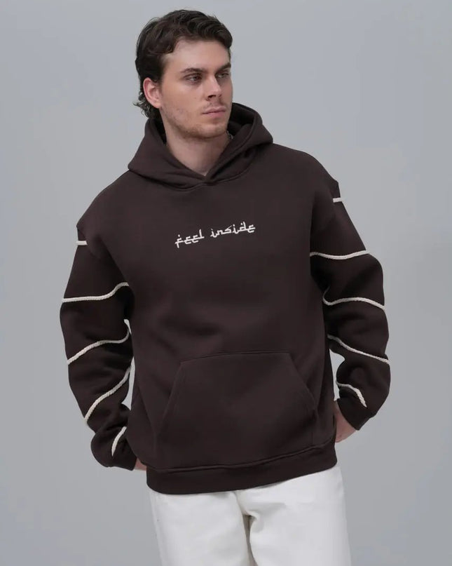 "Feel Inside" Embroidered Hoodie Dash-4u