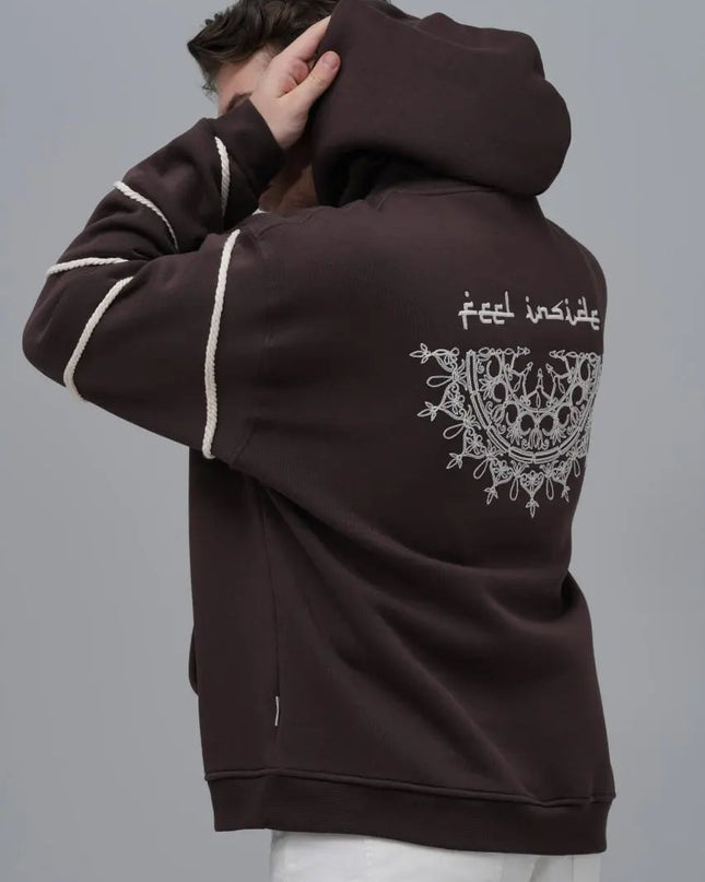 "Feel Inside" Embroidered Hoodie Dash-4u