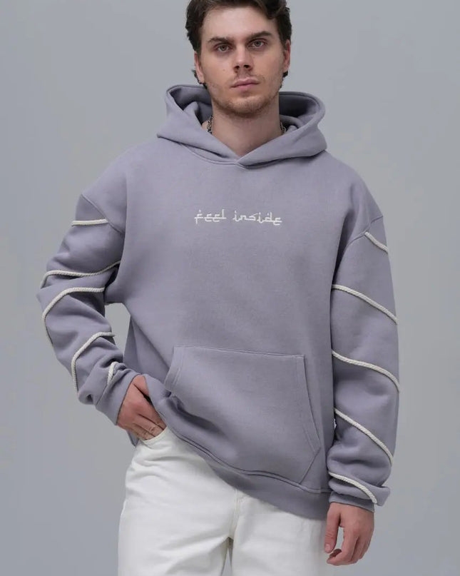 "Feel Inside" Embroidered Hoodie Dash-4u