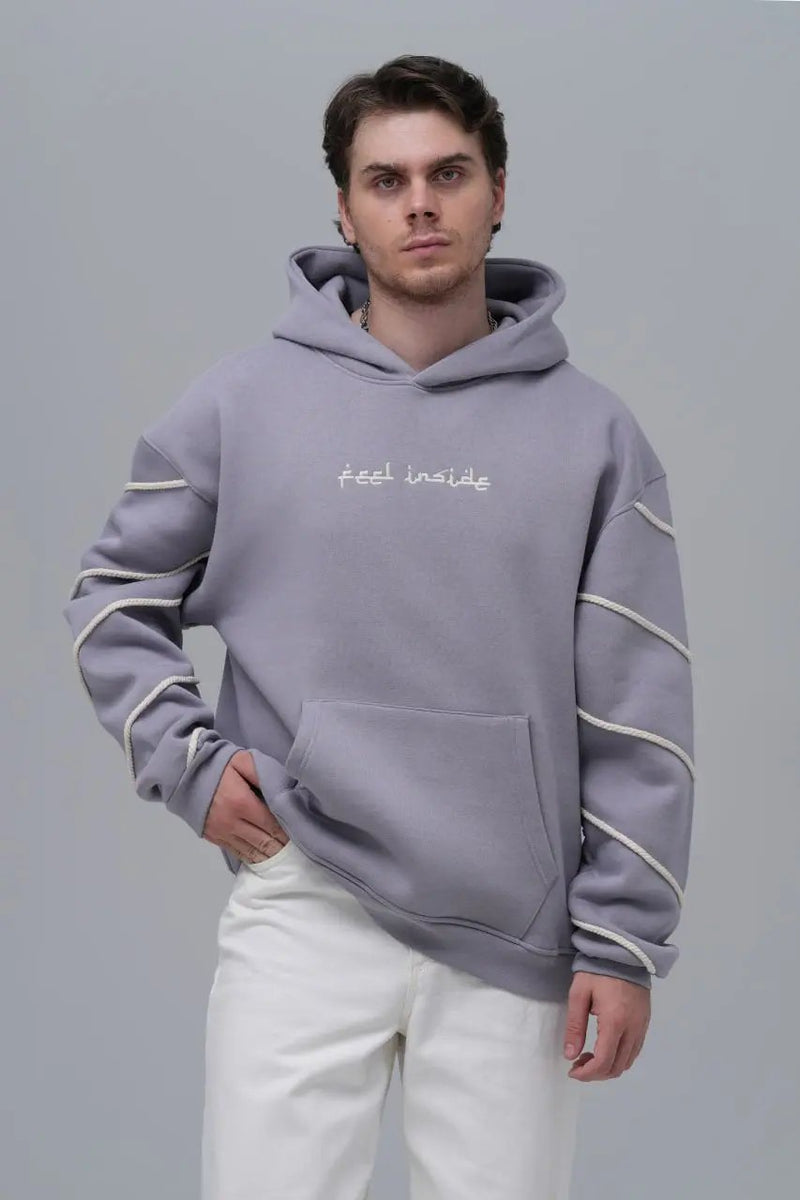 "Feel Inside" Embroidered Hoodie Dash-4u