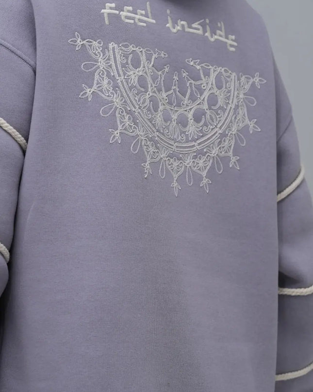 "Feel Inside" Embroidered Hoodie Dash-4u