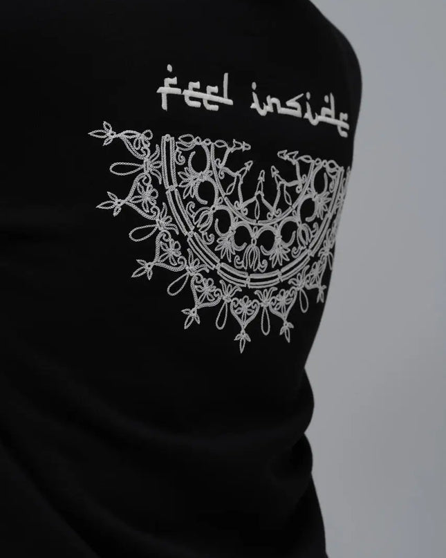 "Feel Inside" Embroidered Hoodie Dash-4u