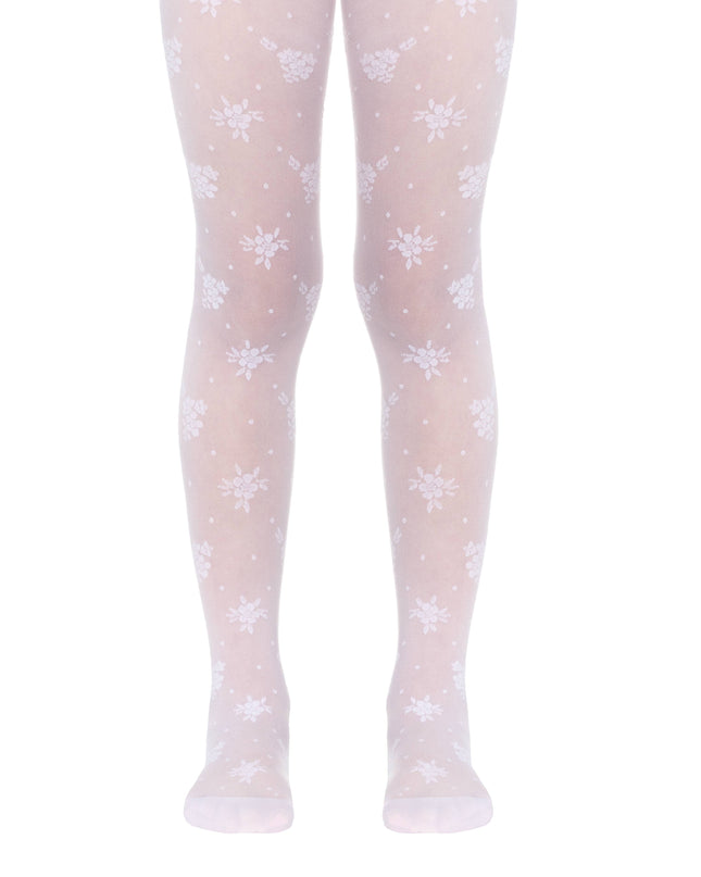 Conte Lucia 20 Den - Fantasy Thin Tights for Girls with a 'flowers & polka dots' Dash-4u