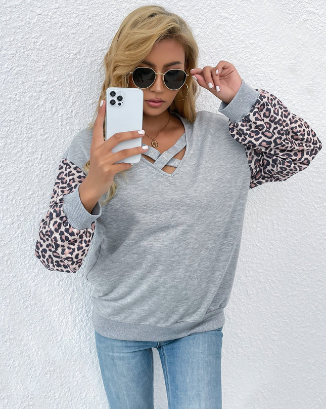 V Neck Criss Cross Sweater Dash-4u