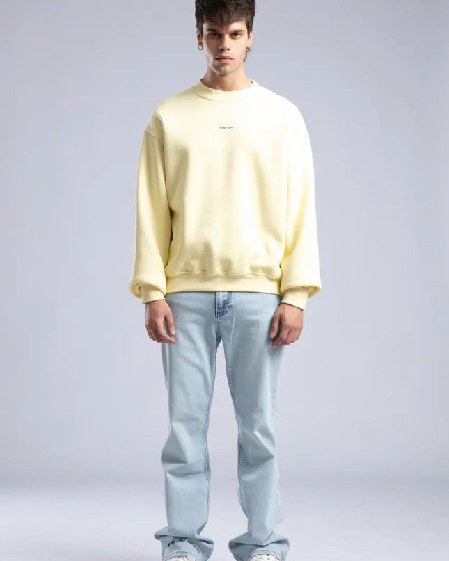 Minimalist Oversized Crewneck Sweatshirt - CATCH Logo Pullover Withinblack