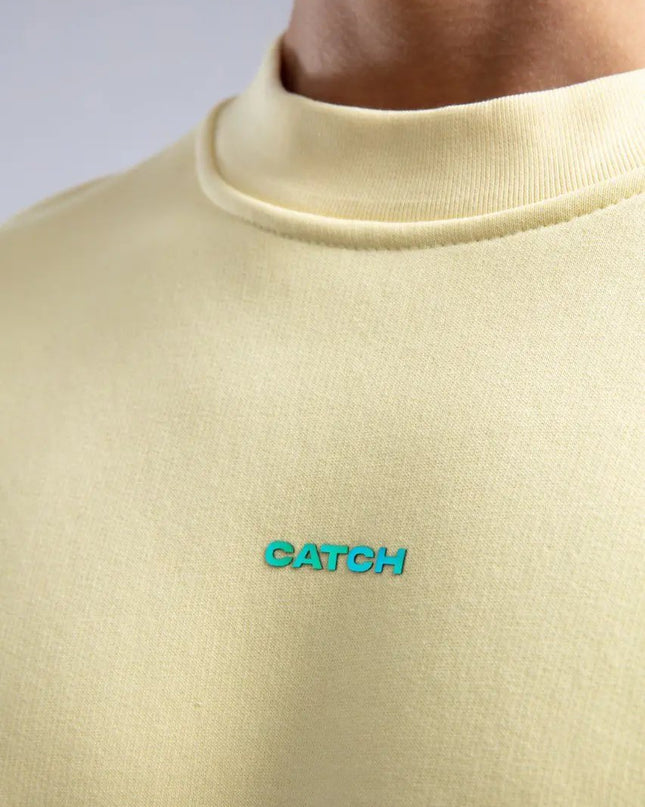 Minimalist Oversized Crewneck Sweatshirt - CATCH Logo Pullover Withinblack