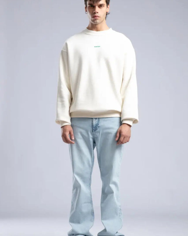 Minimalist Oversized Crewneck Sweatshirt - CATCH Logo Pullover Withinblack