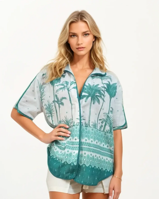 Cabana Shirt - Palma Cotton Dash-4u
