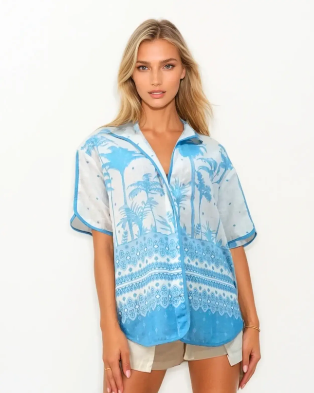 Cabana Shirt - Palma Cotton Dash-4u