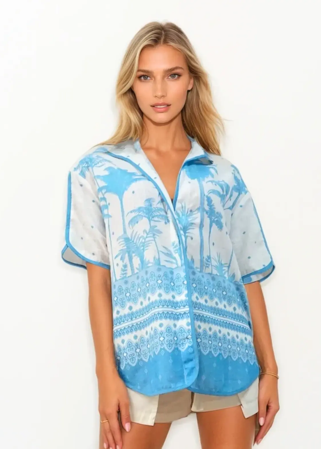 Cabana Shirt - Palma Cotton Dash-4u