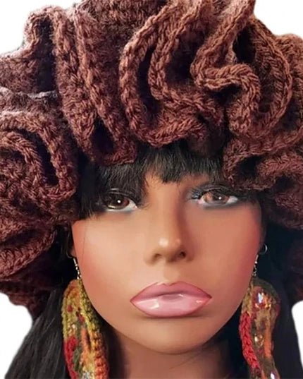 Ruffled Handmade Knit Bucket Hat Dash-4u