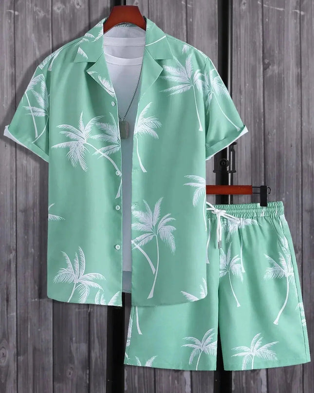 Vacation mood men beach shorts set Dash-4u