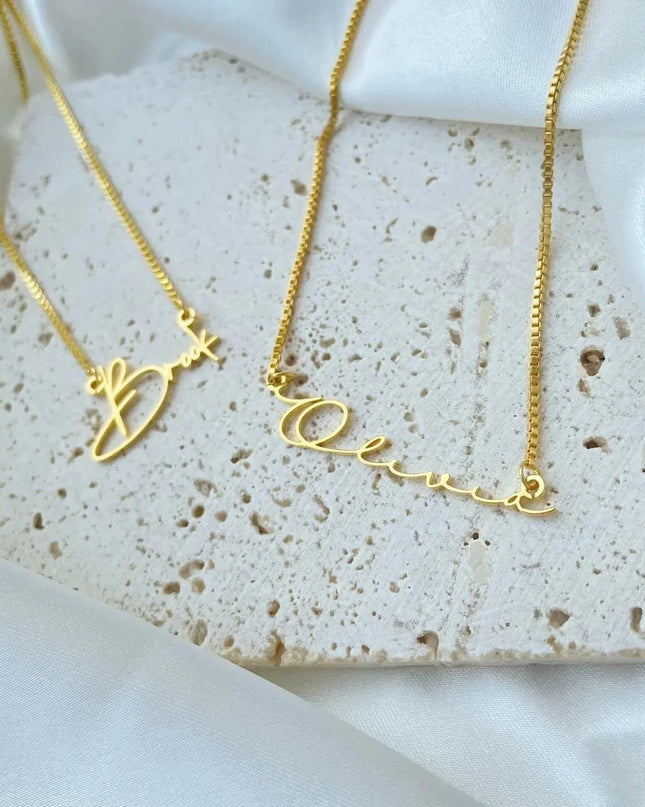 Personalized Gold Name Necklace Dash-4u