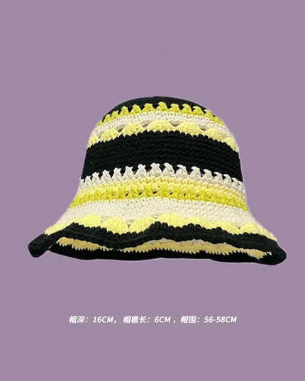 Handmade Knitted Bucket  Hat Dash-4u