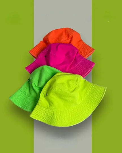 Fluorescent Bucket Summer Hat Dash-4u