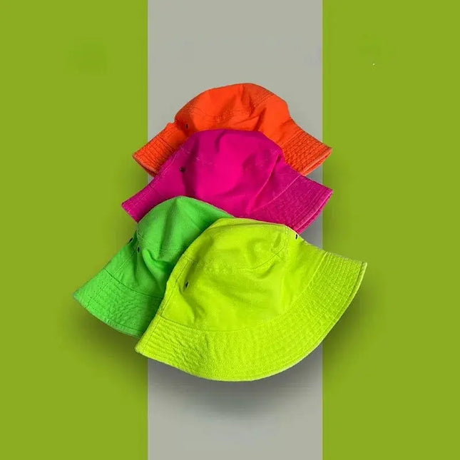 Fluorescent Bucket Summer Hat Dash-4u