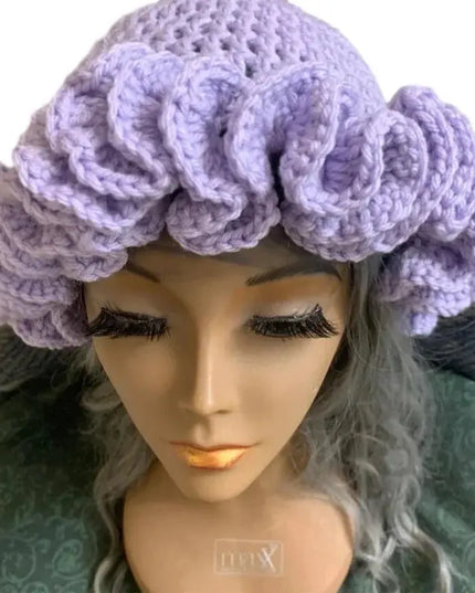 Ruffled Handmade Knit Bucket Hat Dash-4u