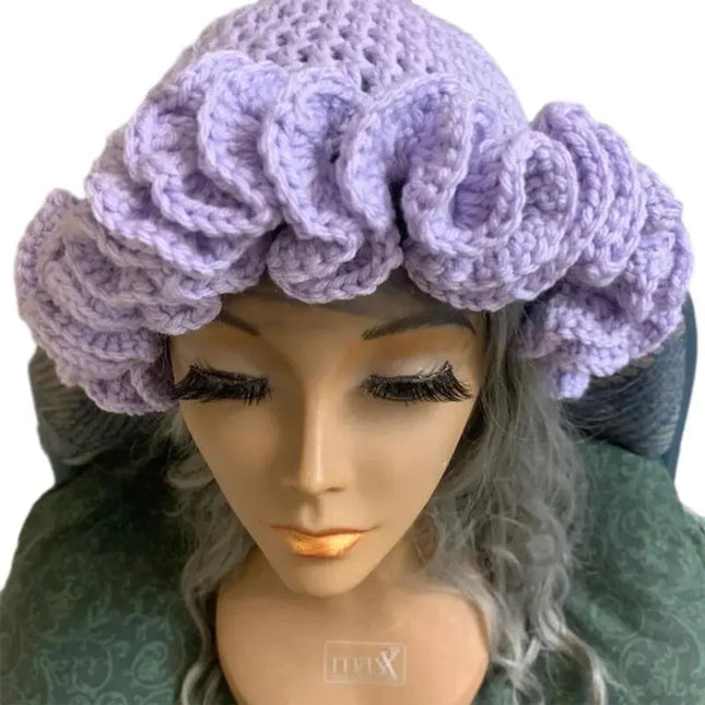 Ruffled Handmade Knit Bucket Hat Dash-4u
