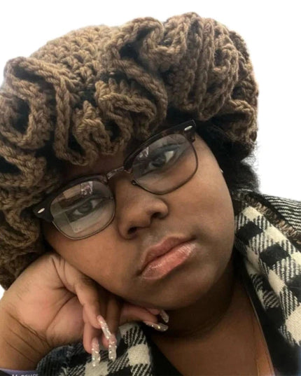 Ruffled Handmade Knit Bucket Hat Dash-4u