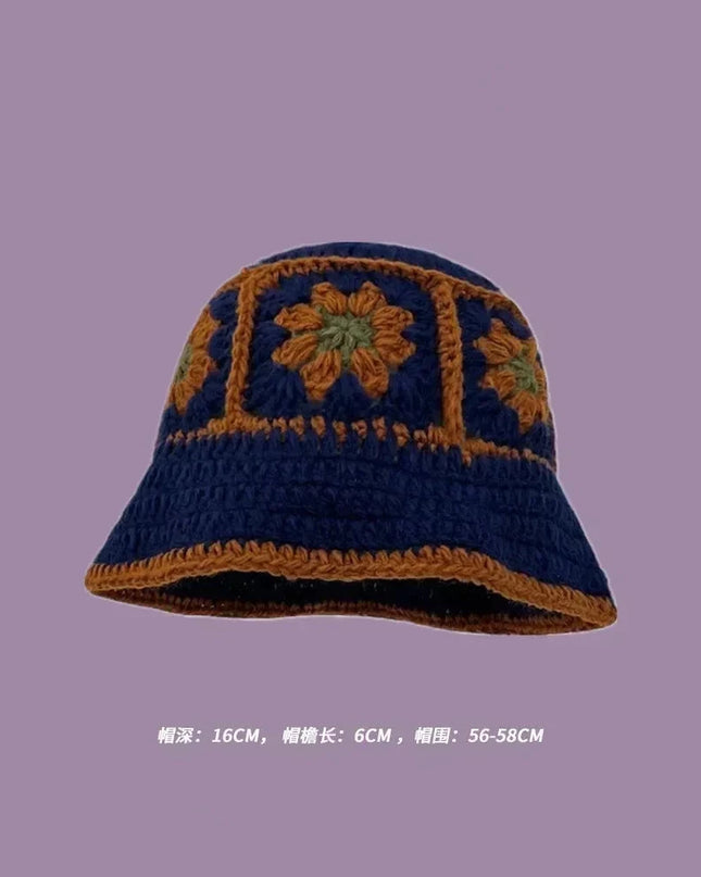 Handmade Knitted Bucket  Hat Dash-4u
