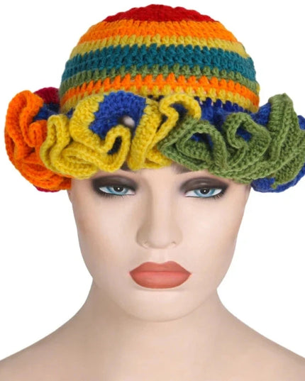 Ruffled Handmade Knit Bucket Hat Dash-4u