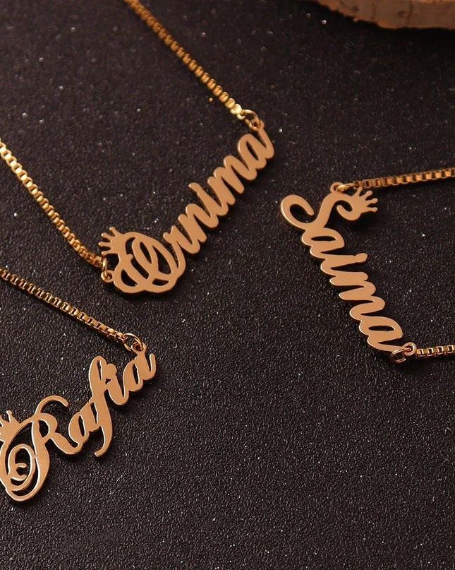 Personalized Gold Name Necklace Dash-4u