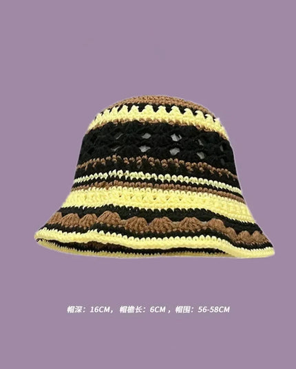 Handmade Knitted Bucket  Hat Dash-4u