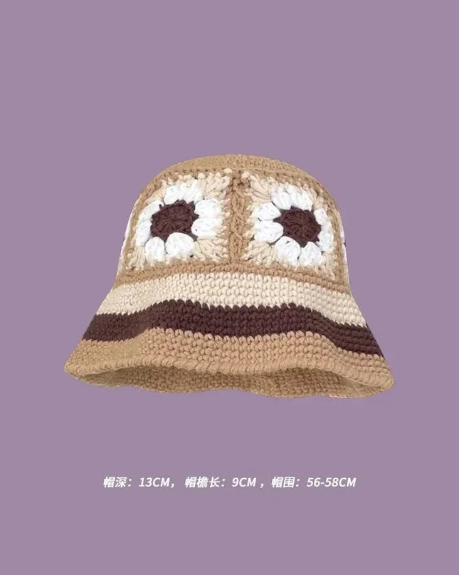 Handmade Knitted Bucket  Hat Dash-4u