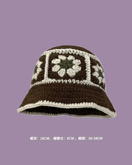 Handmade Knitted Bucket  Hat Dash-4u