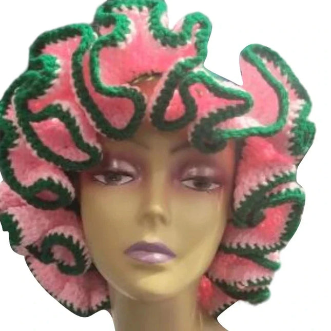 Ruffled Handmade Knit Bucket Hat Dash-4u