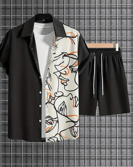 Resort wear Luxury Style Men's Short-sleeved outfit Dash-4u