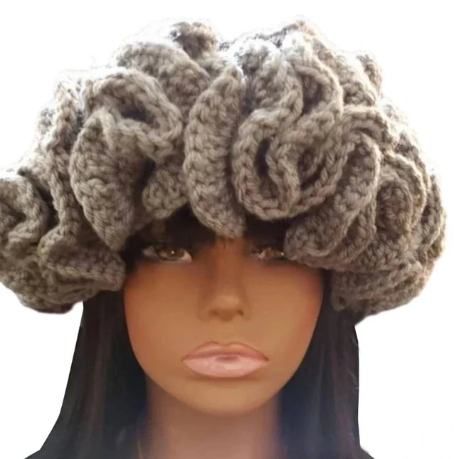 Ruffled Handmade Knit Bucket Hat Dash-4u
