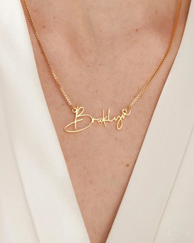 Personalized Gold Name Necklace Dash-4u