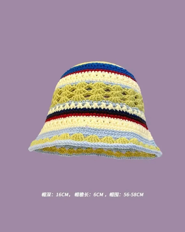 Handmade Knitted Bucket  Hat Dash-4u