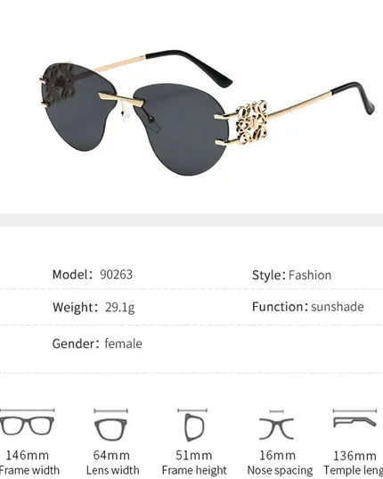 TiTi Frameless Sunglasses Dash-4u