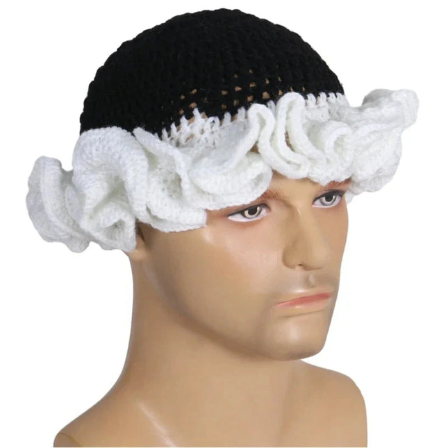 Ruffled Handmade Knit Bucket Hat Dash-4u