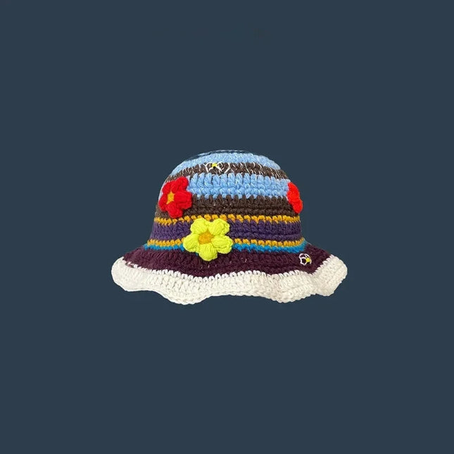 Handmade Knitted Bucket  Hat Dash-4u
