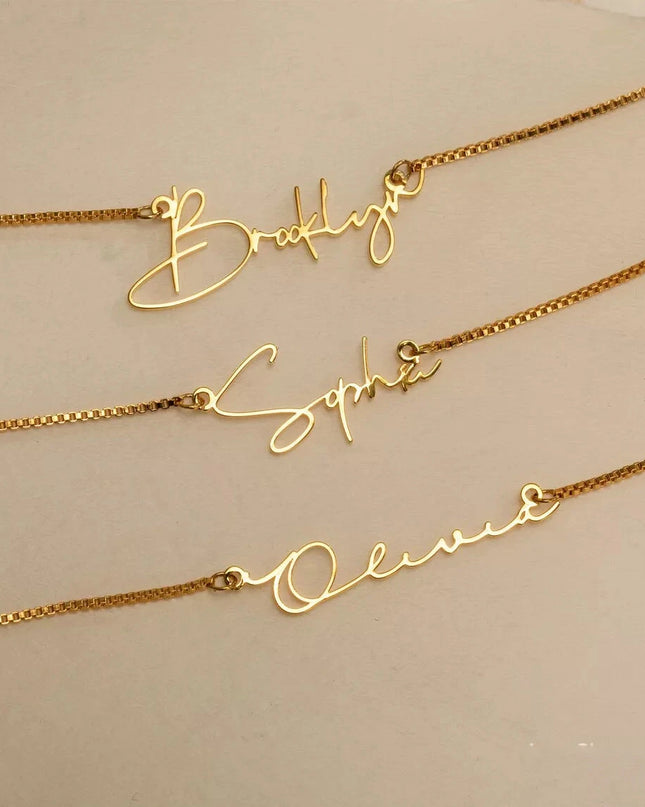 Personalized Gold Name Necklace Dash-4u
