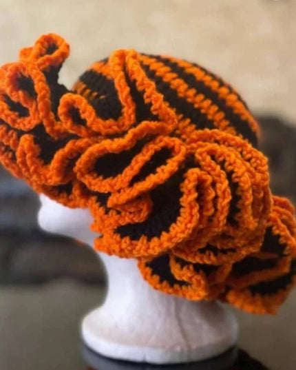 Ruffled Handmade Knit Bucket Hat Dash-4u