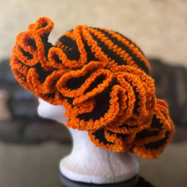 Ruffled Handmade Knit Bucket Hat Dash-4u