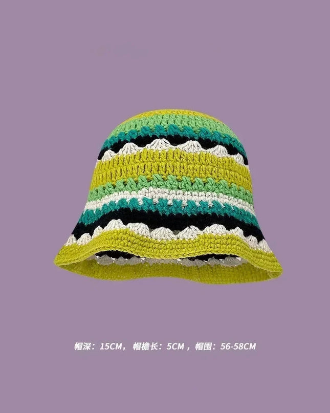Handmade Knitted Bucket  Hat Dash-4u