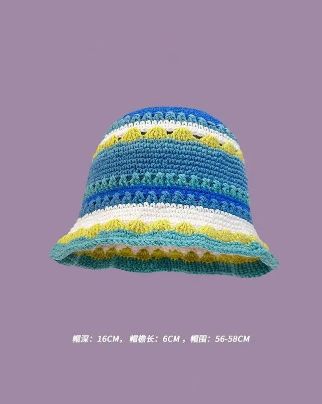 Handmade Knitted Bucket  Hat Dash-4u