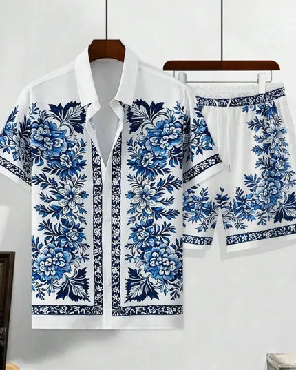 Hawaiian resort wear men beach shorts set Dash-4u