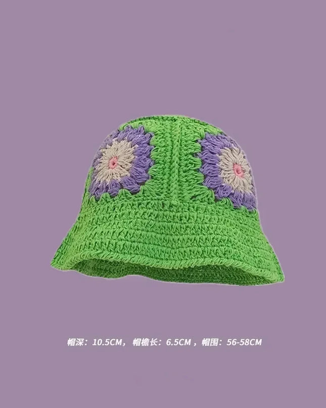 Handmade Knitted Bucket  Hat Dash-4u