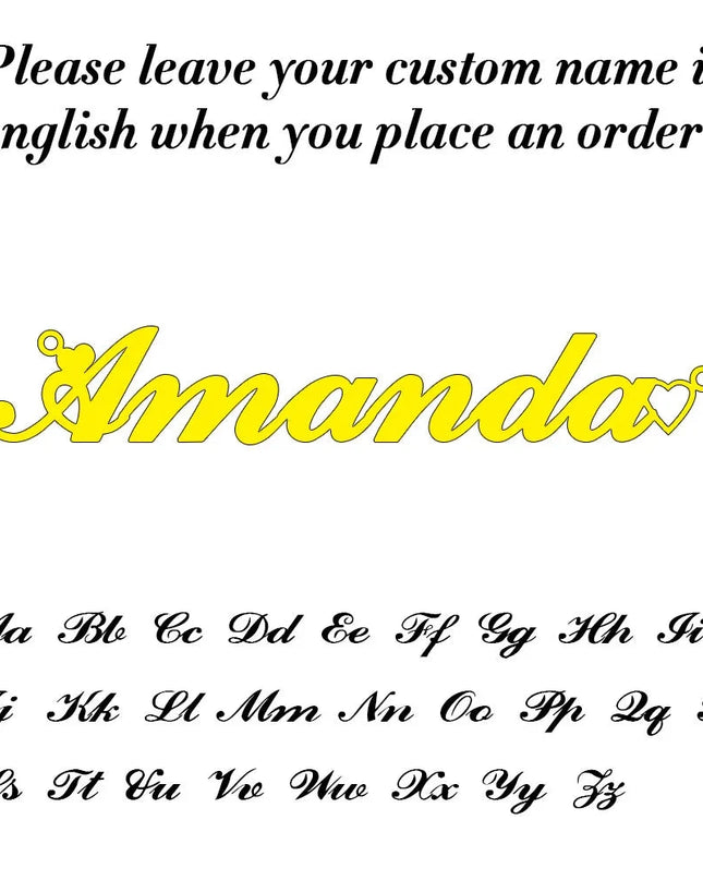 Custom Name Necklace Dash-4u