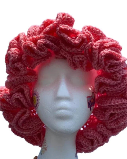 Ruffled Handmade Knit Bucket Hat Dash-4u